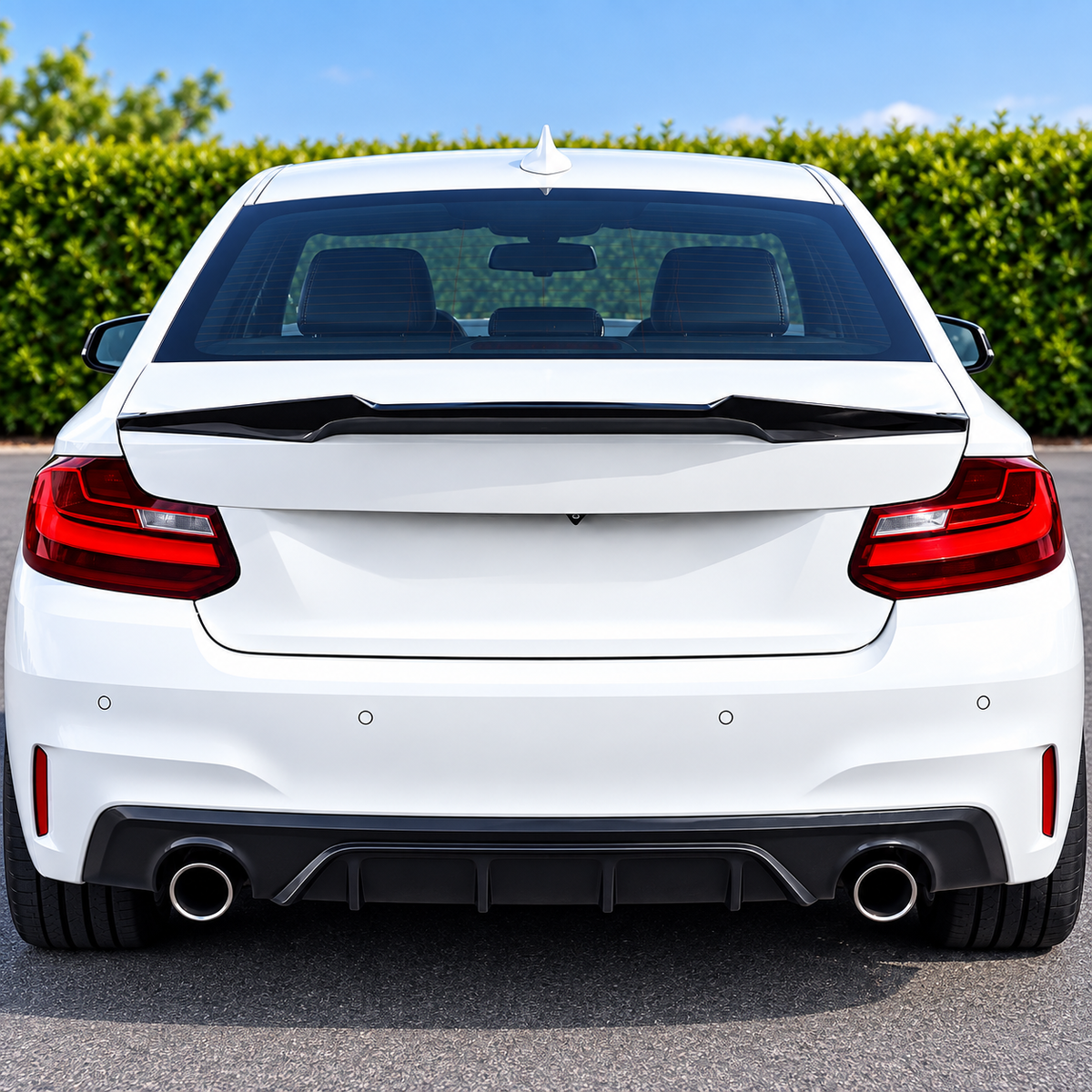 Performance Heckspoiler passend für BMW 2er F22 F23 M2 F87 – Schwarz Hochglanz