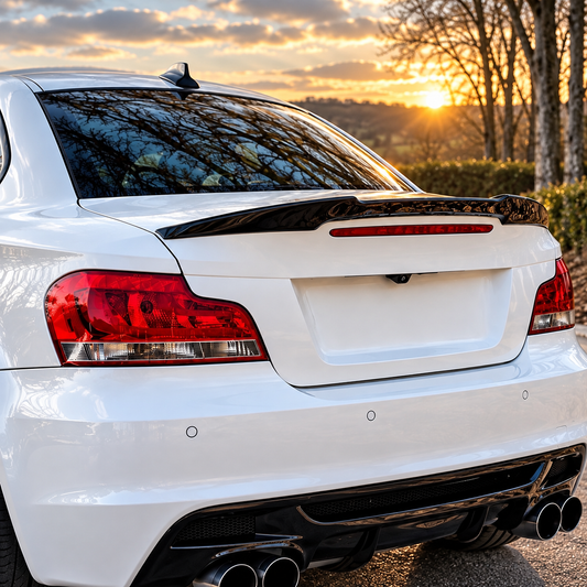 Performance Heckspoiler passend für BMW 1er E82 E88 & 1M E82 – Schwarz Hochglanz