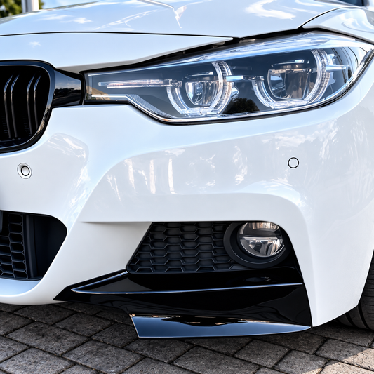 Performance Front Flaps passend für BMW F30 F31 F35 – Schwarz Hochglanz