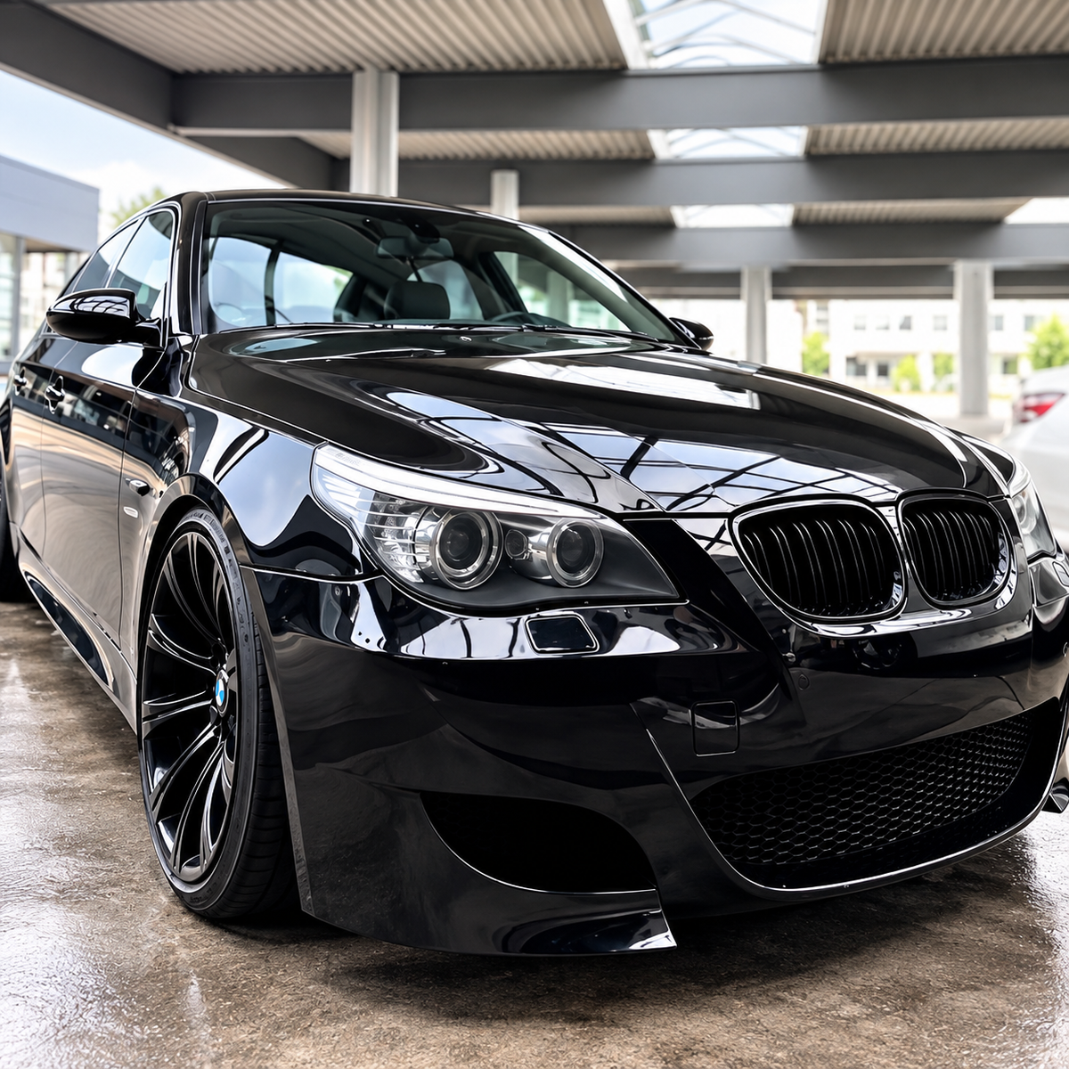 Performance Kühlernieren passend für BMW E60 E61 M5 – Schwarz Hochglanz