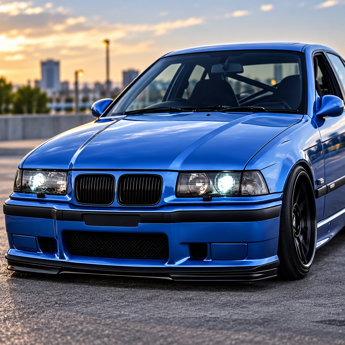 Performance Kühlernieren passend für BMW E36 Pre-LCI M3 – Schwarz Hochglanz