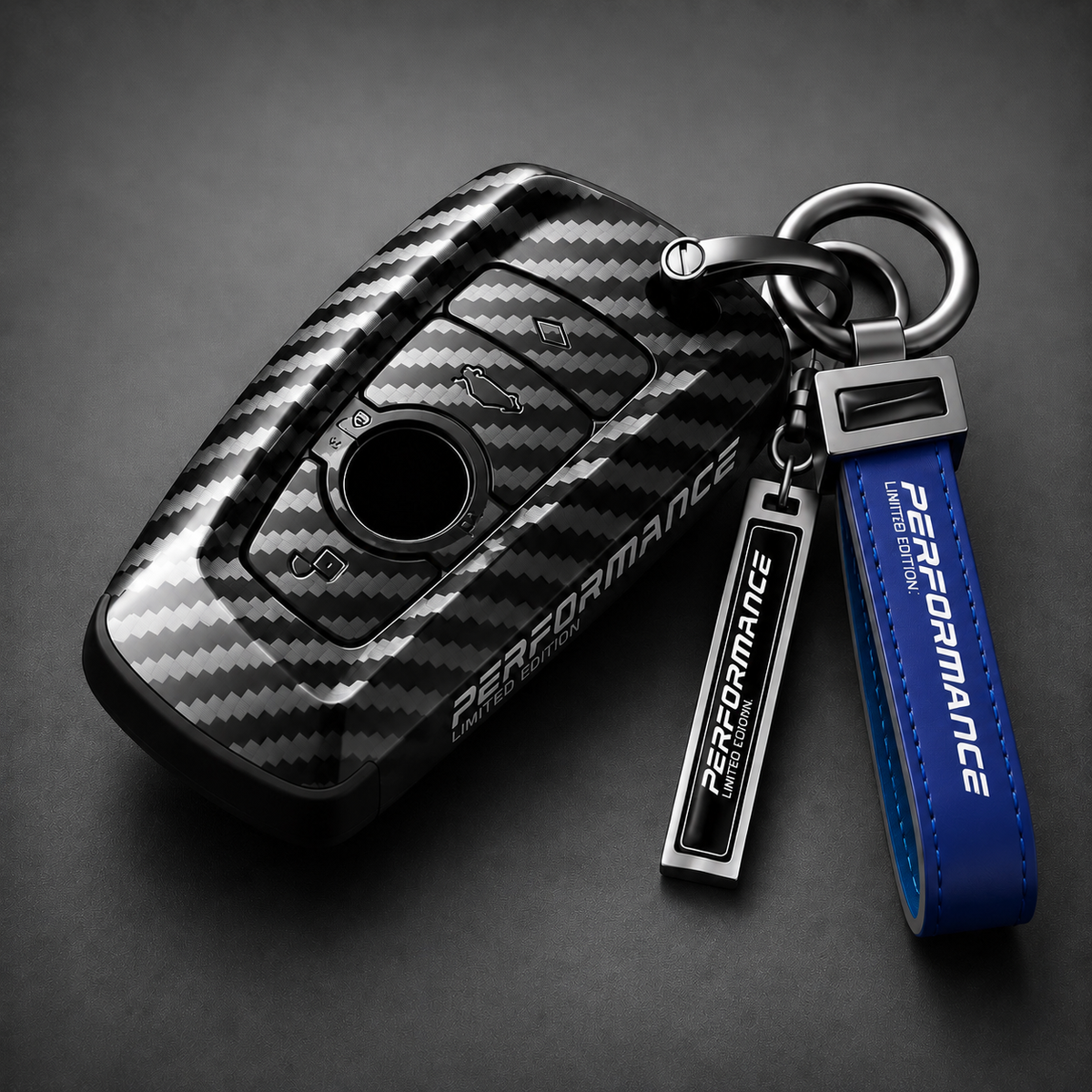 Schlüsselhülle Schlüsselcover passend für BMW F20 F21 F22 F23 F30 F31 F34 F35 F32 F33 F36 F80 F82 F83 F10 F11 F25 F26 F15 F16 F48 – Carbonoptik