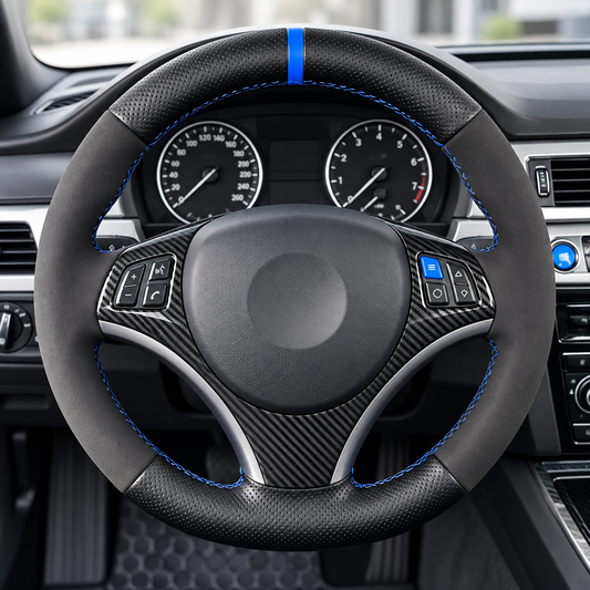 Lenkradspange passend für BMW E81 E82 E87 E88 E90 E91 E92 E93 E84 – Carbonoptik