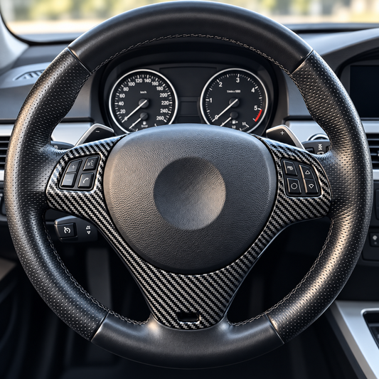 Lenkradspange passend für BMW E81 E82 E87 E88 E90 E91 E92 E93 E84 – Carbonoptik