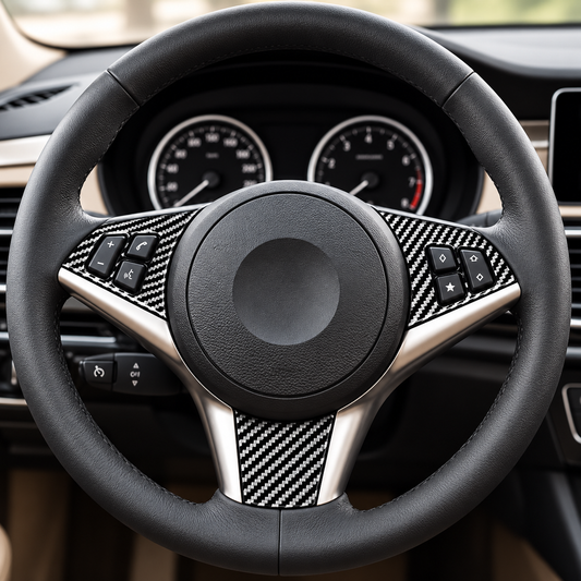 Lenkradspange passend für BMW E60 E61 E63 E64 5er 6er – Carbonoptik